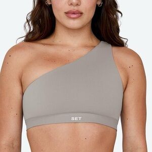 SET ACTIVE women’s Sports One Shoulder Bra